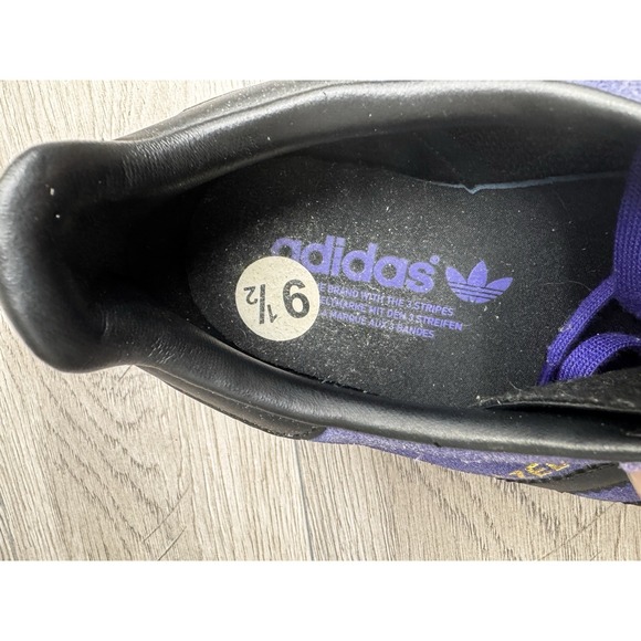Adidas Originals Gazelle Shoes Mens Size 9.5 Purple Black Suede Sneakers BZ0034 - Picture 11 of 14